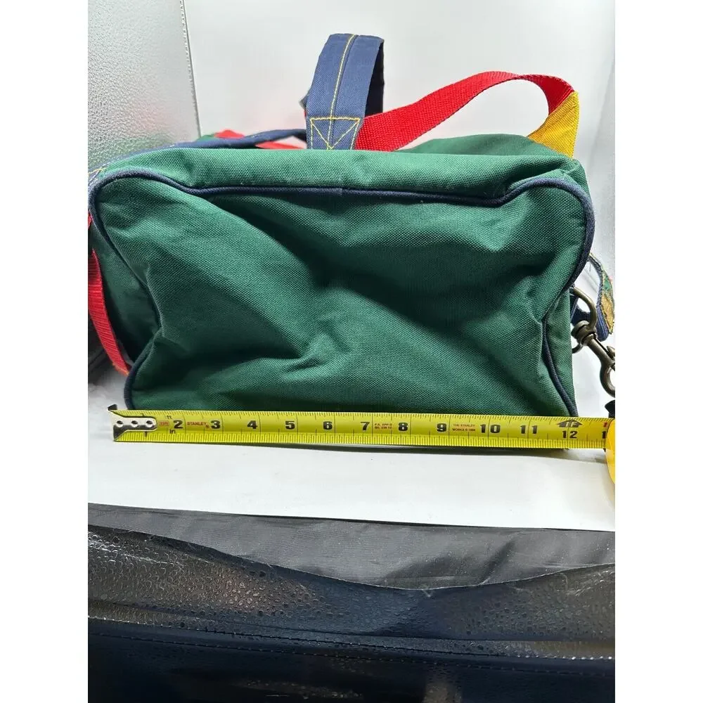 Vtg Atlanta Olympics 1996 Canvas Backpack Large Color Block 90s